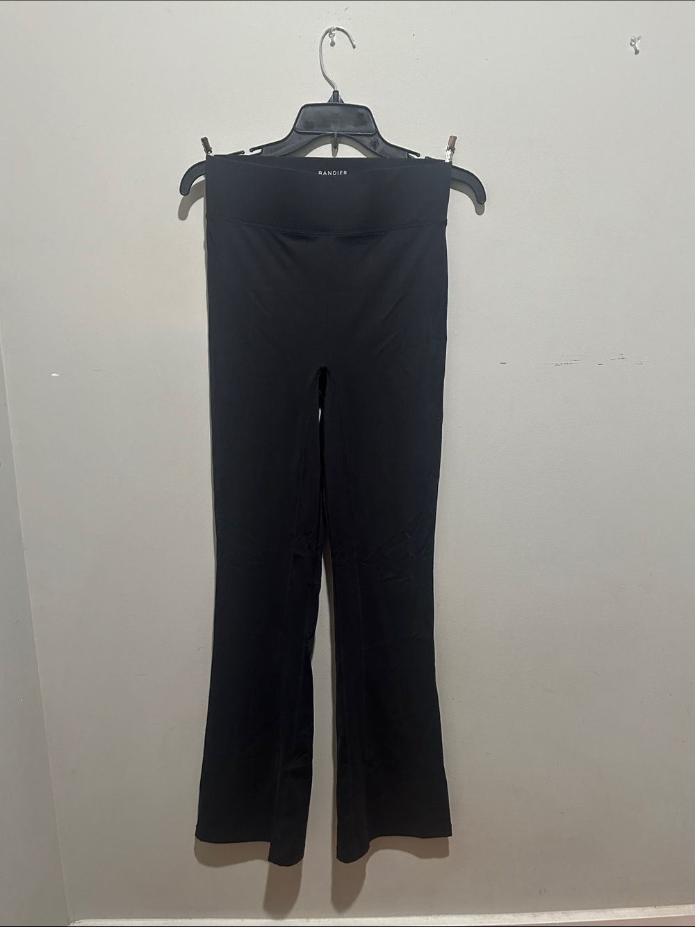 Bandier Black Flare Pants with Contour Waistband